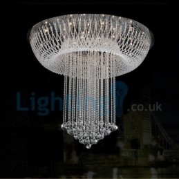Lampadario moderno contemporaneo a sospensione a filo con luce a goccia di cristallo