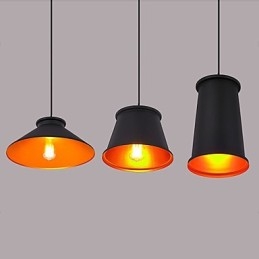 Lampadario Mini Stile Moderno Contemporaneo Metallo 3 Luci Lampada a Sospensione