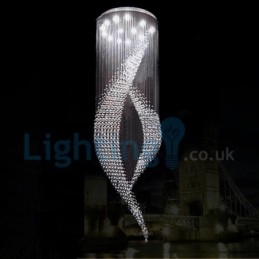 Lampadario moderno contemporaneo a sospensione a filo con luce a goccia di cristallo