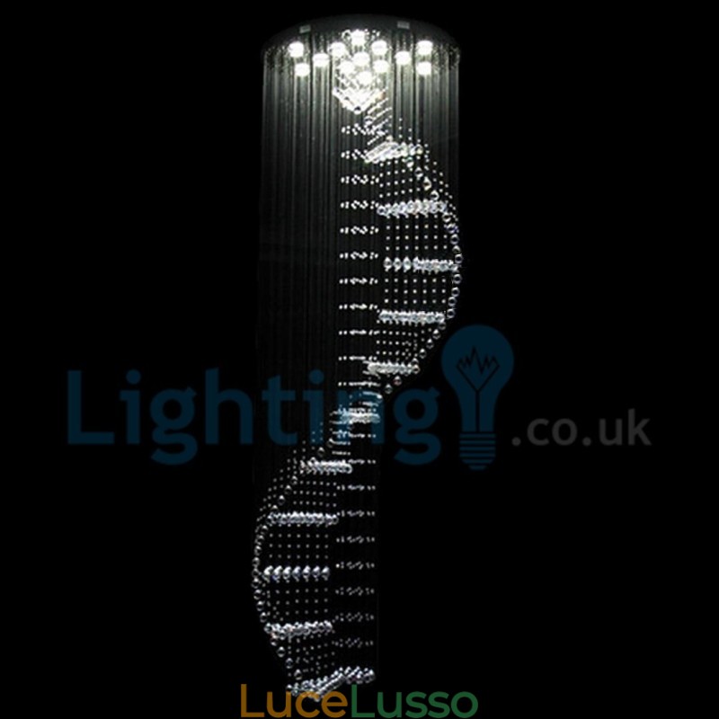 Lampadario moderno contemporaneo a sospensione a filo con luce a goccia di cristallo