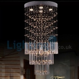 Lampadario moderno contemporaneo a sospensione a filo con luce a goccia di cristallo