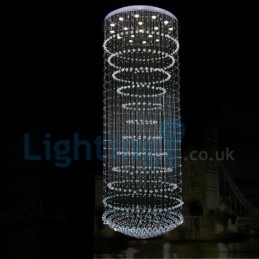 Lampadario moderno contemporaneo a sospensione a filo con luce a goccia di cristallo