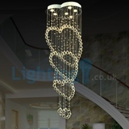 Lampadario moderno contemporaneo a sospensione a filo con luce a goccia di cristallo