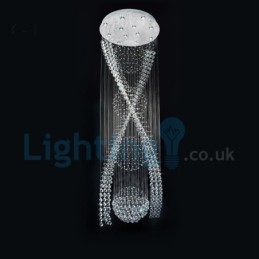Lampadario moderno contemporaneo a sospensione a filo con luce a goccia di cristallo