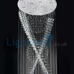 Lampadario moderno contemporaneo a sospensione a filo con luce a goccia di cristallo
