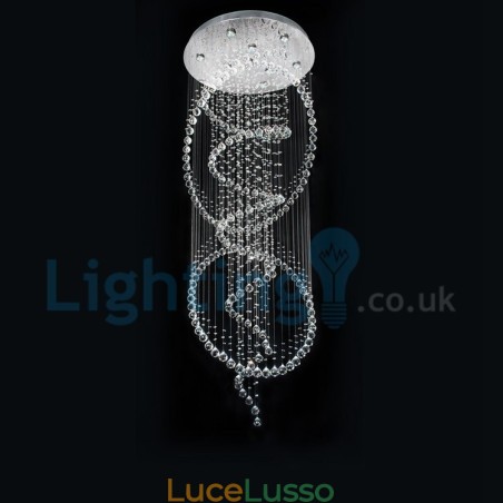 Lampadario moderno contemporaneo a sospensione a filo con luce a goccia di cristallo Lampadario moderno contemporaneo a sospensione a filo con luce a goccia di cristallo