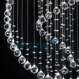 Lampadario moderno contemporaneo a sospensione a filo con luce a goccia di cristallo