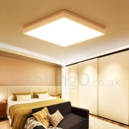 Lampada da soffitto in legno massello ultra sottile, quadrata, semplice e moderna