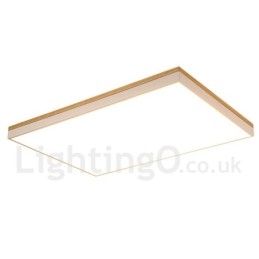 Lampada da soffitto in legno massello ultra sottile rettangolare nordica