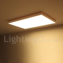 Lampada da soffitto in legno massello ultra sottile rettangolare nordica