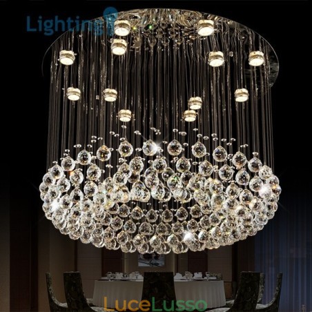 Lampadario di cristallo moderno nido d'uccello lampada da soffitto duplex di lusso Lampadario di cristallo moderno nido d'uccello lampada da soffitto duplex di lusso