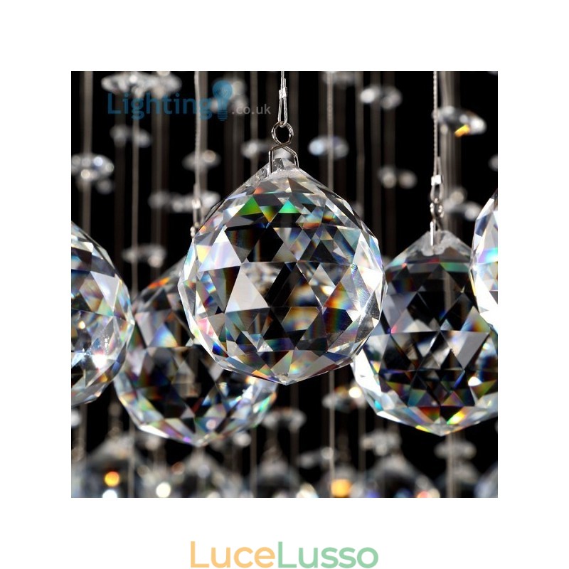 Lampadario di cristallo moderno nido d'uccello lampada da soffitto duplex di lusso