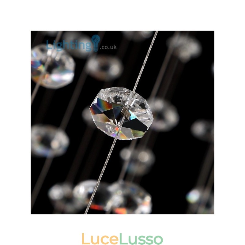 Lampadario di cristallo moderno nido d'uccello lampada da soffitto duplex di lusso