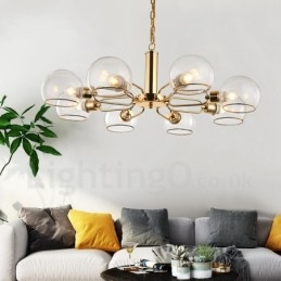 Lampadario magico in vetro creativo postmoderno nordico a 8 luci