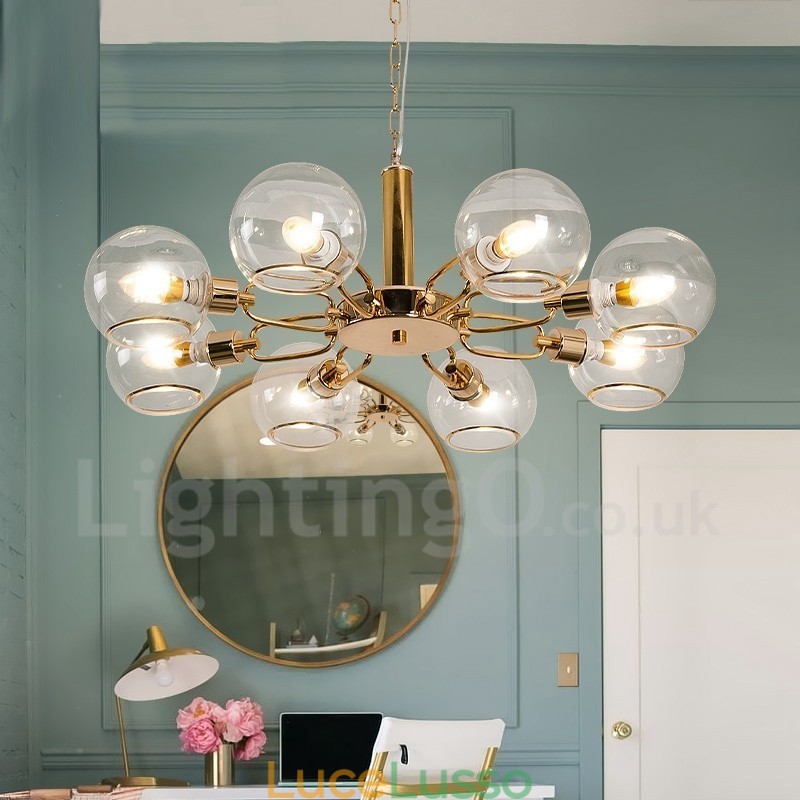 Lampadario magico in vetro creativo postmoderno nordico a 8 luci