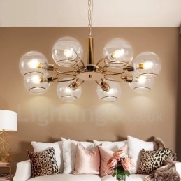 Lampadario magico in vetro creativo postmoderno nordico a 8 luci