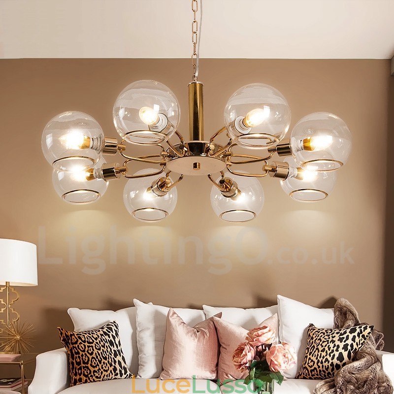 Lampadario magico in vetro creativo postmoderno nordico a 8 luci
