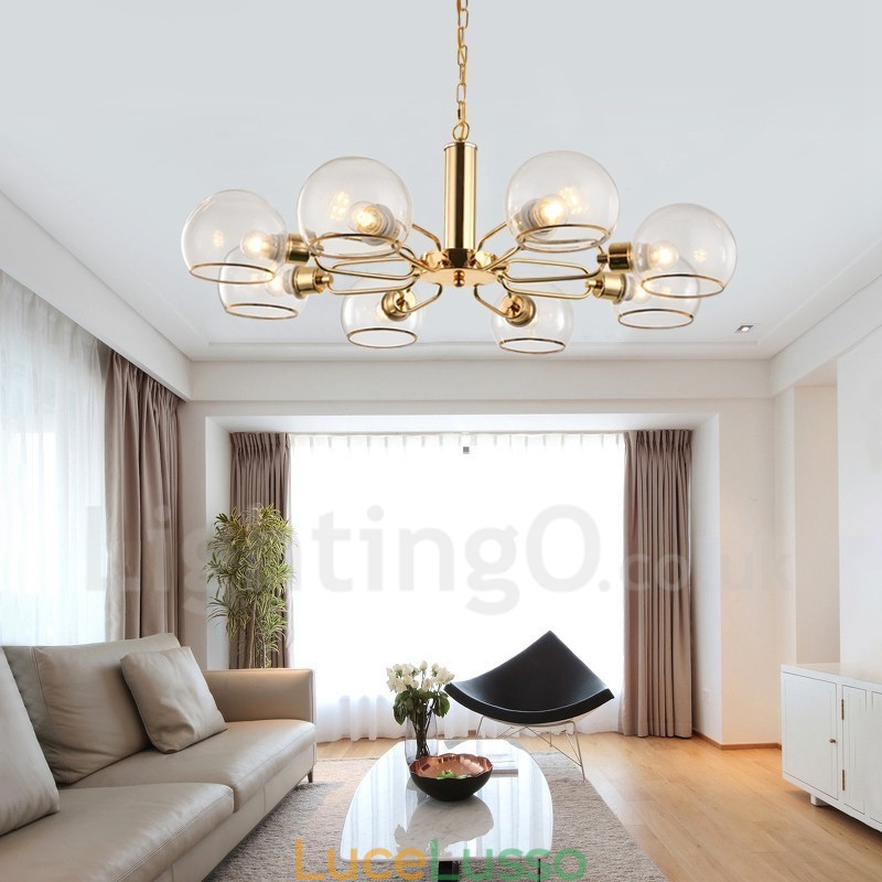 Lampadario magico in vetro creativo postmoderno nordico a 8 luci