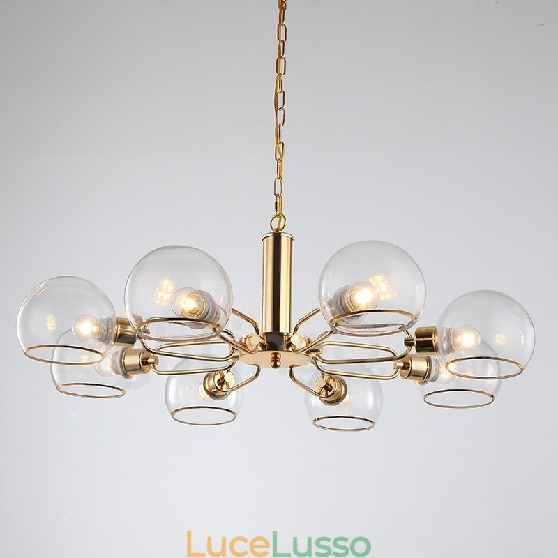 Lampadario magico in vetro creativo postmoderno nordico a 8 luci