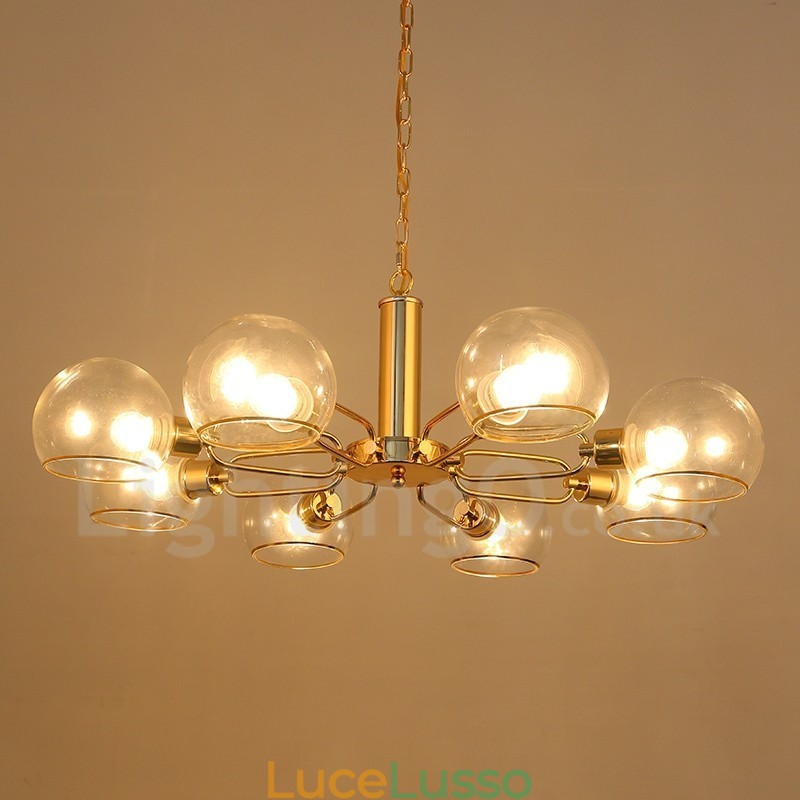 Lampadario magico in vetro creativo postmoderno nordico a 8 luci