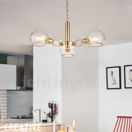 Lampadario a forma di fagiolo magico in vetro creativo postmoderno nordico a 3 luci