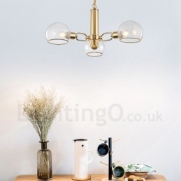 Lampadario a forma di fagiolo magico in vetro creativo postmoderno nordico a 3 luci