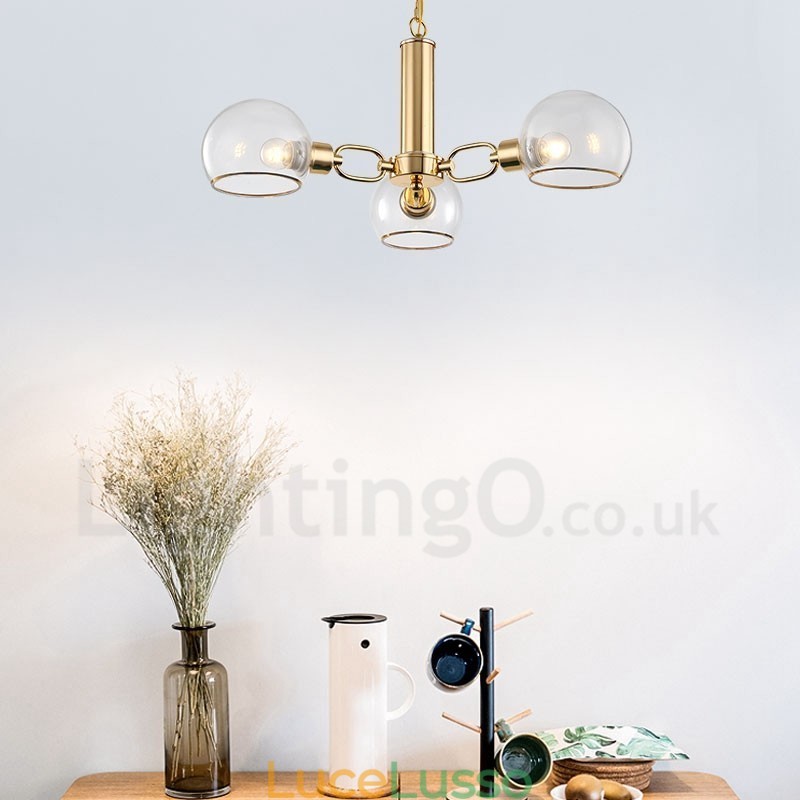 Lampadario a forma di fagiolo magico in vetro creativo postmoderno nordico a 3 luci