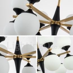 Lampadario nordico con 12 lampadine, lampada magica, lampade creative
