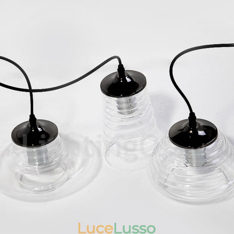 Lampada a sospensione in vetro a testa singola Cafe