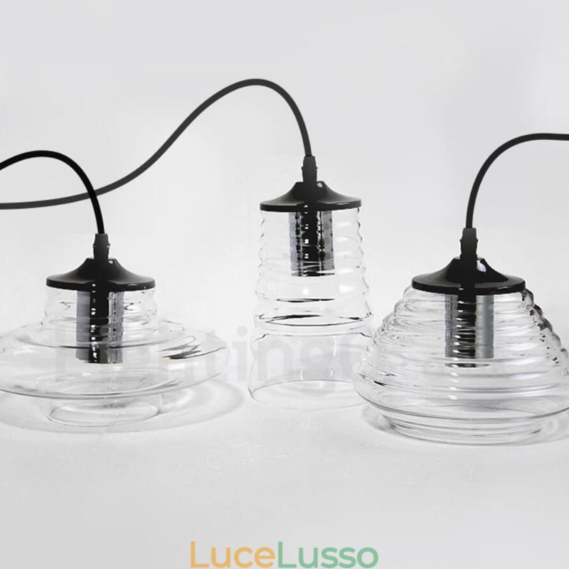 Lampada a sospensione in vetro a testa singola Cafe