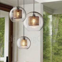 Lampada a sospensione a testa singola in vetro con decorazione in stile nordico minimalista moderno