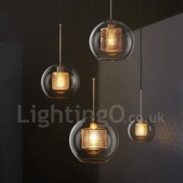 Lampada a sospensione a testa singola in vetro con decorazione in stile nordico minimalista moderno