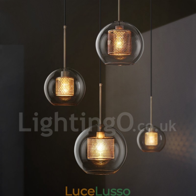Lampada a sospensione a testa singola in vetro con decorazione in stile nordico minimalista moderno