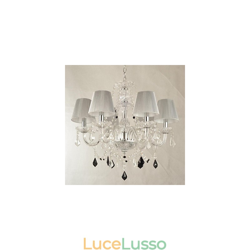 Lampadario di cristallo di lusso moderno 1 piano soggiorno 6 luci