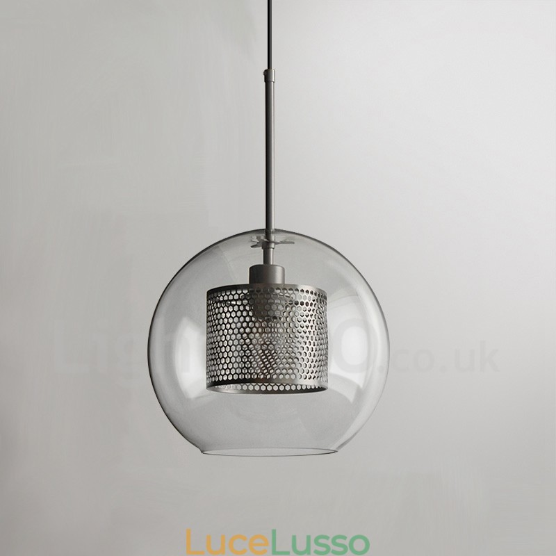 Lampada a sospensione a testa singola in vetro con decorazione in stile nordico minimalista moderno