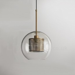 Lampada a sospensione a testa singola in vetro con decorazione in stile nordico minimalista moderno