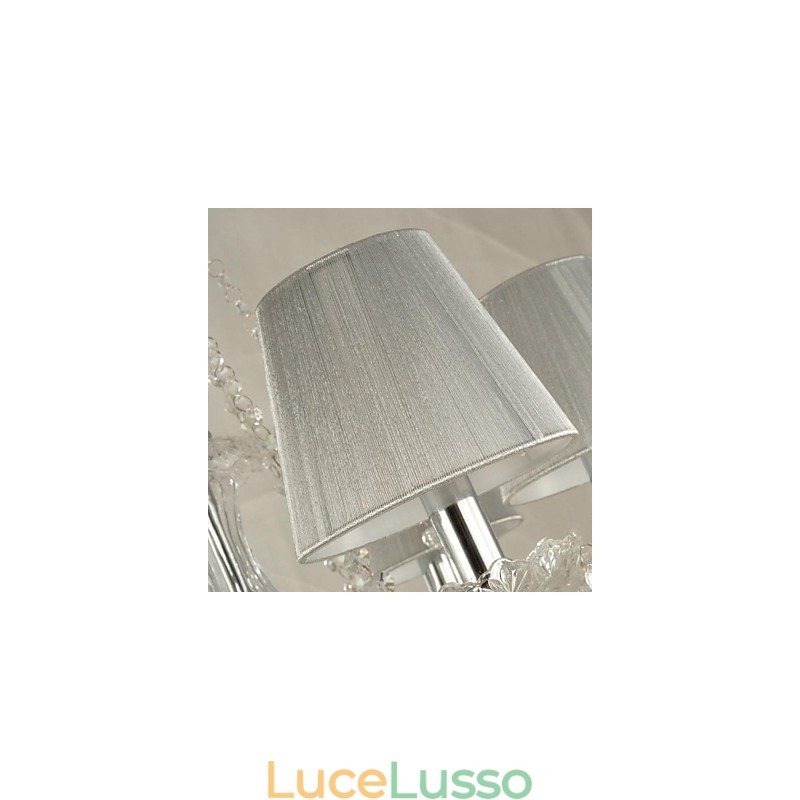 Lampadario di cristallo di lusso moderno 1 piano soggiorno 6 luci