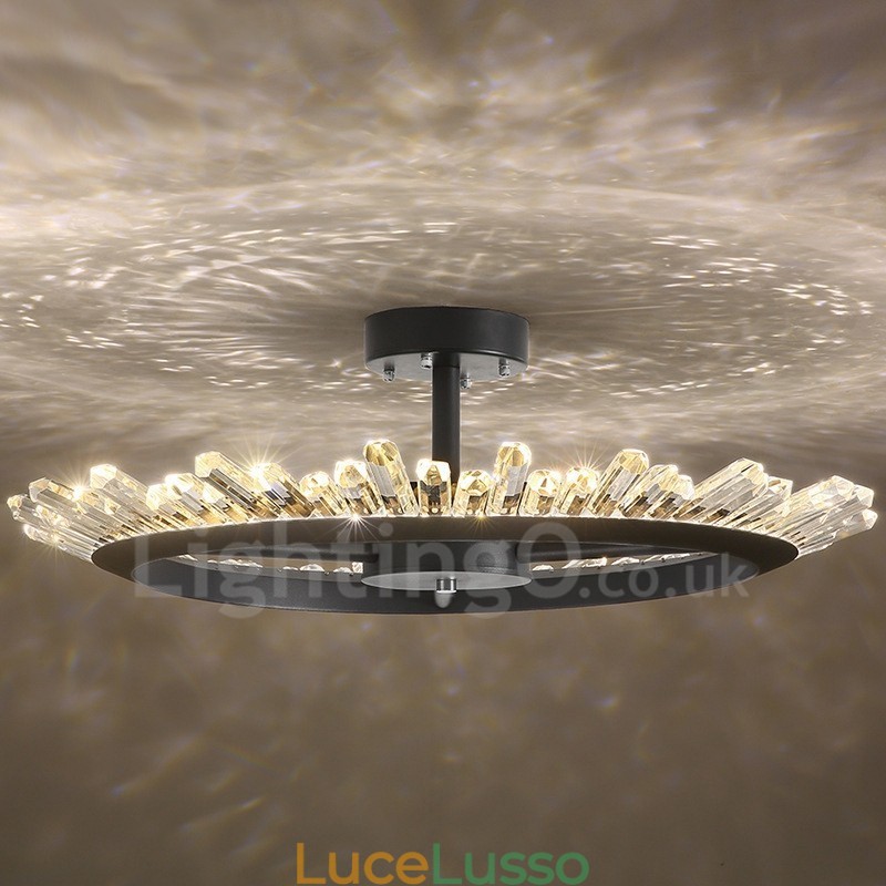 Moderne luci da soffitto in cristallo contemporaneo