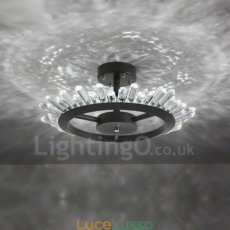 Moderne luci da soffitto in cristallo contemporaneo
