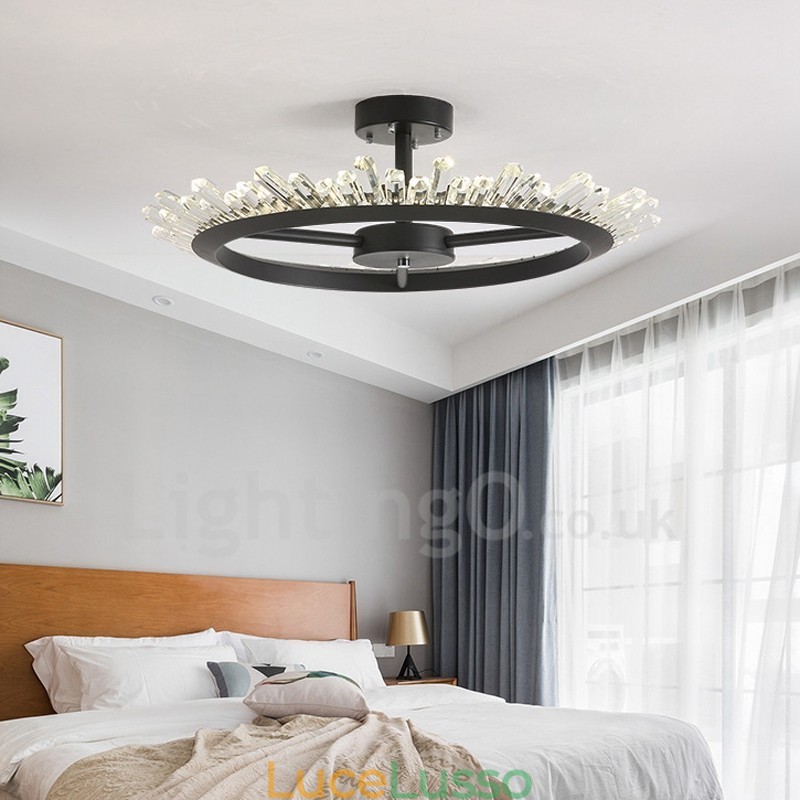 Moderne luci da soffitto in cristallo contemporaneo