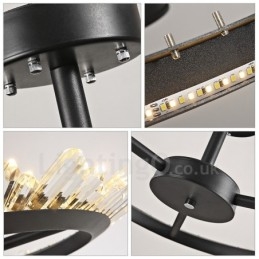Moderne luci da soffitto in cristallo contemporaneo