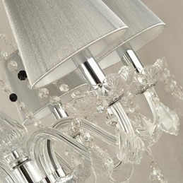 Lampadario di cristallo di lusso moderno 1 piano soggiorno 6 luci