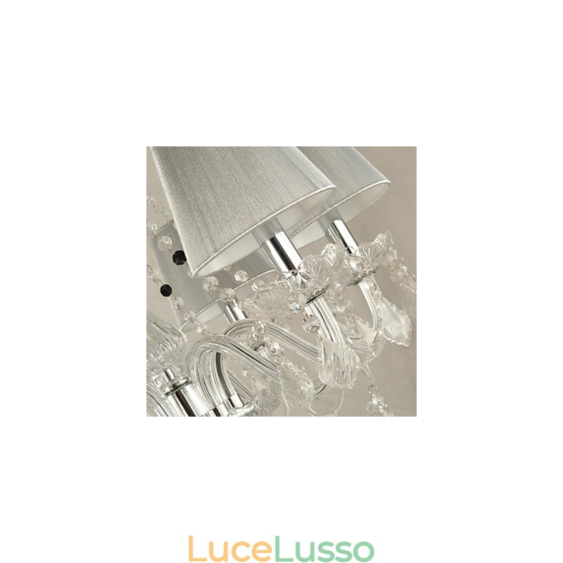 Lampadario di cristallo di lusso moderno 1 piano soggiorno 6 luci