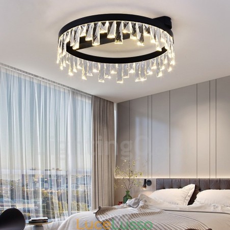 Lampada da soffitto circolare creativa minimalista moderna in cristallo Lampada da soffitto circolare creativa minimalista moderna in cristallo