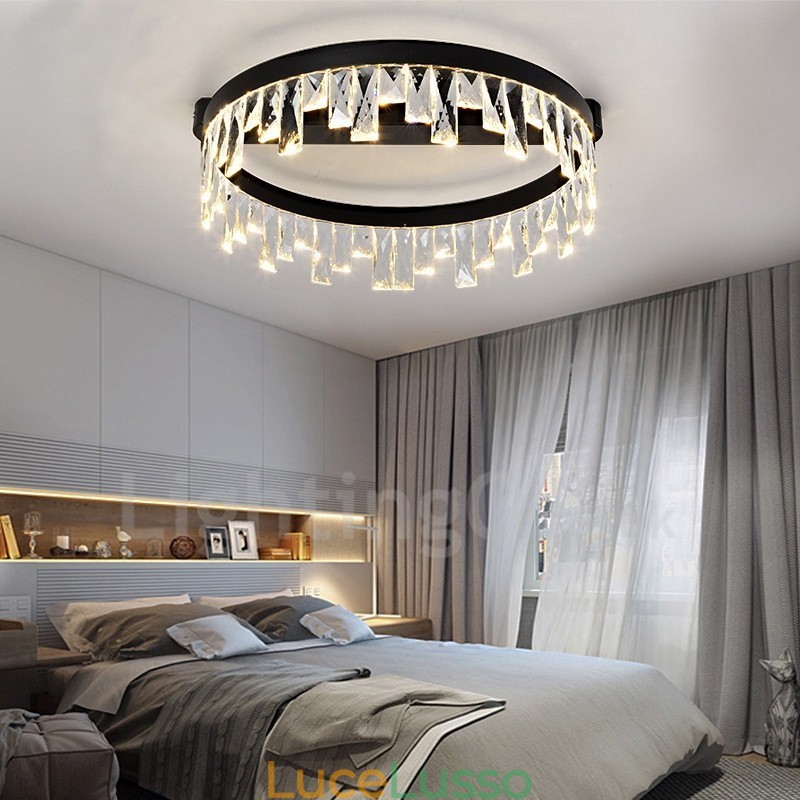 Lampada da soffitto circolare creativa minimalista moderna in cristallo