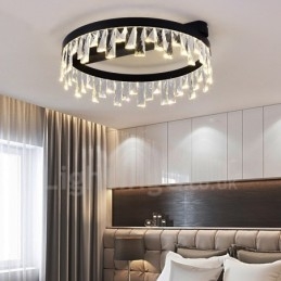 Lampada da soffitto circolare creativa minimalista moderna in cristallo