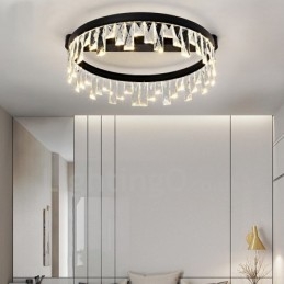 Lampada da soffitto circolare creativa minimalista moderna in cristallo