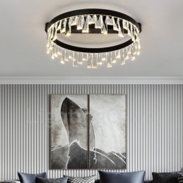 Lampada da soffitto circolare creativa minimalista moderna in cristallo