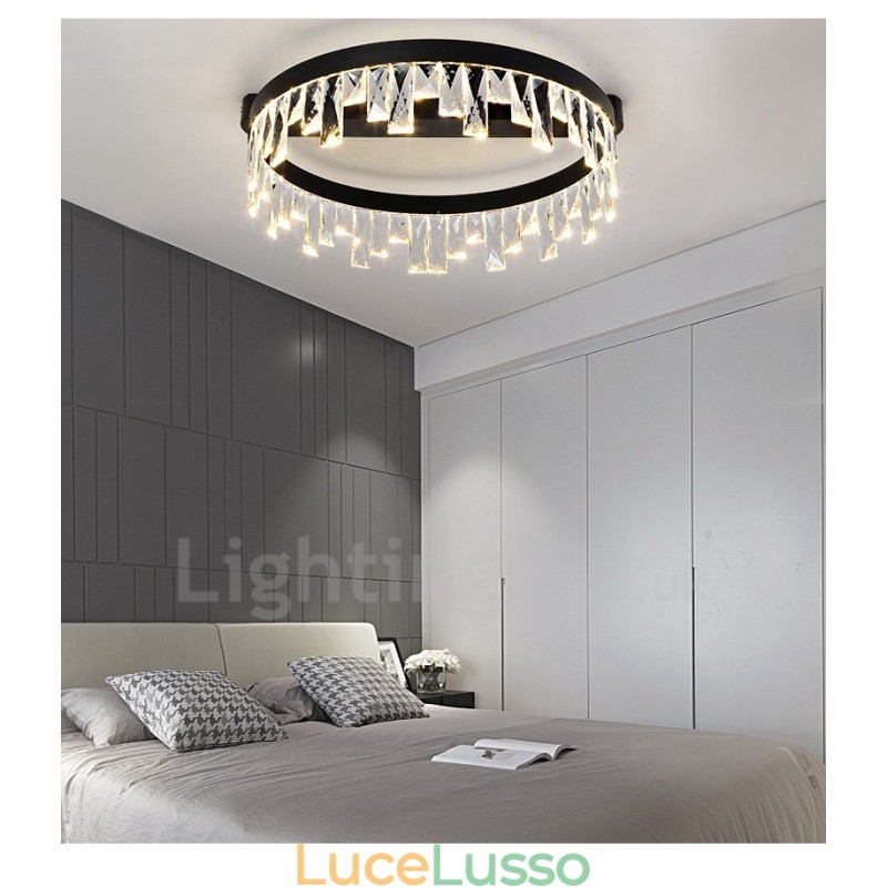 Lampada da soffitto circolare creativa minimalista moderna in cristallo
