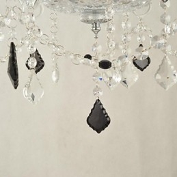 Lampadario di cristallo di lusso moderno 1 piano soggiorno 6 luci